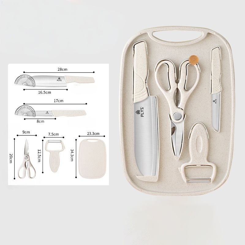 Material acampado bebés alimentos suplementarios de acero inoxidable porta cuchillos fabricantes venta directa un conjunto completo de cuchillos de cocina de platos otros