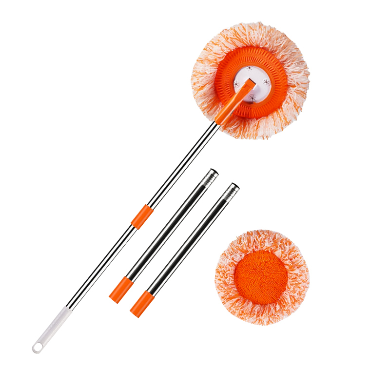 Sunflower Telescopic Mop Household One-tow Clean 2023 Dust Wipe Ceiling Car Washing Lazy Man Artifact Cloth Wall Wipe