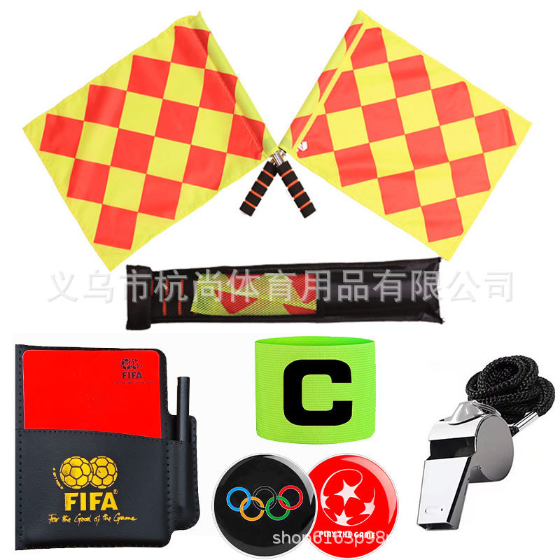 Red and Yellow Card Referee Football Game Coin Toss Coach Equipment Red and Yellow Card Coin Toss Recorder Referee Whistle