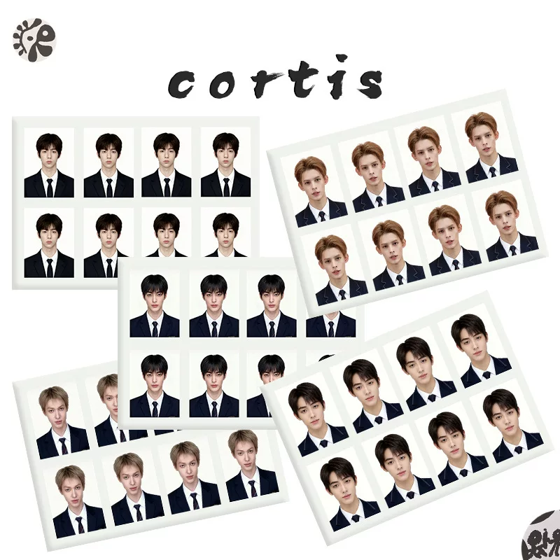 Фотографии 1 дюйм (cortis), стили участников бой-группы, набор карточек с кошельком