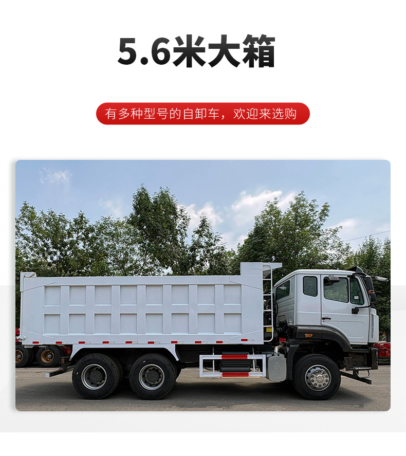 Cross-Border Export of China Heavy Truck Group's Hohan Nx Dump Truck, Cross-Border Engineering Vehicle, 6X4 Dump Truck, Rear-Dump Truck