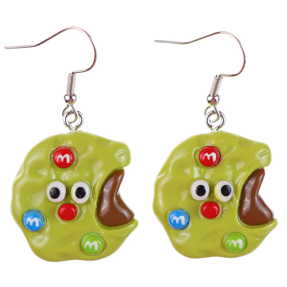 1 Pair Cartoon Style Cute Donuts Plastic Drop Earrings display picture 6