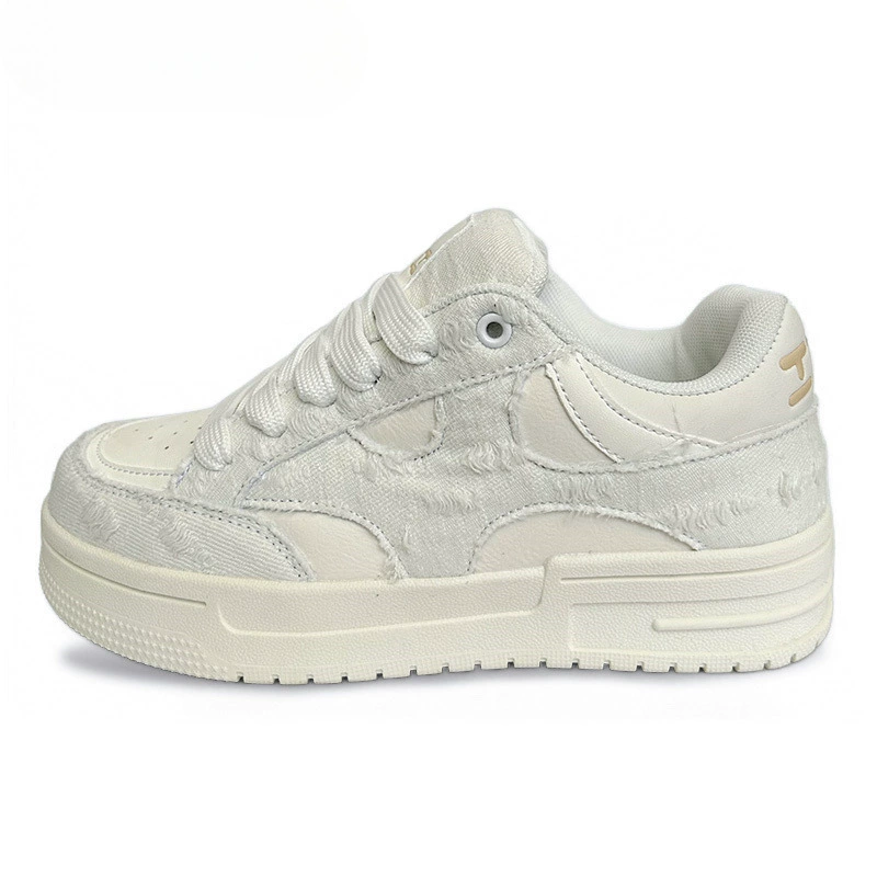 Tide, retro skateboard for students, universal white shoes, for beloved