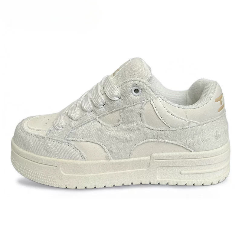 Tide, retro skateboard for students, universal white shoes, for beloved