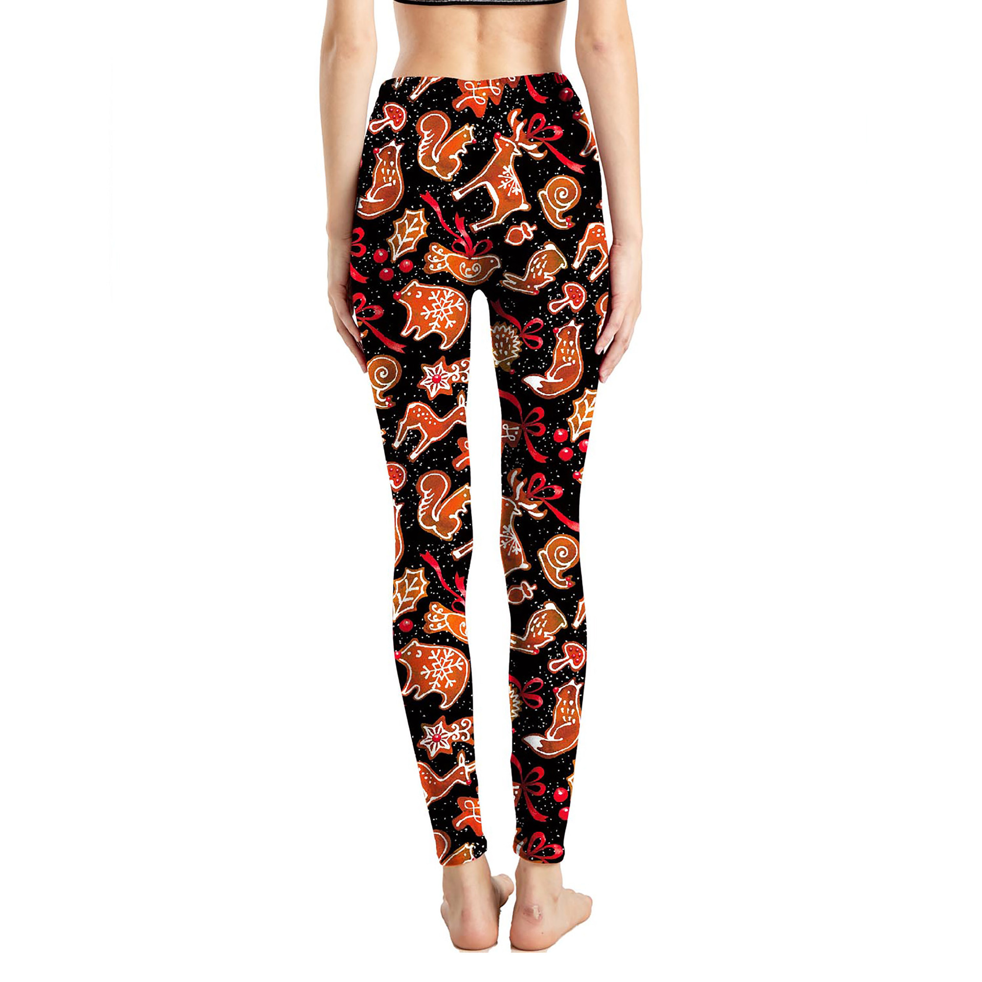 182g Weight Ankle-Length Pants Length Spandex, Polyester Fabric Type High Waist Waist Line Leggings Pants Type Stretchy Elasticity Daily Occasion Breathable Function Skinny Fit Type Christmas Festival Snowflake Pattern Winter, Autumn Season Women'S Gender Simple Style Style Women'S Daily Simple Style Snowflake Ankle-Length Leggings 56