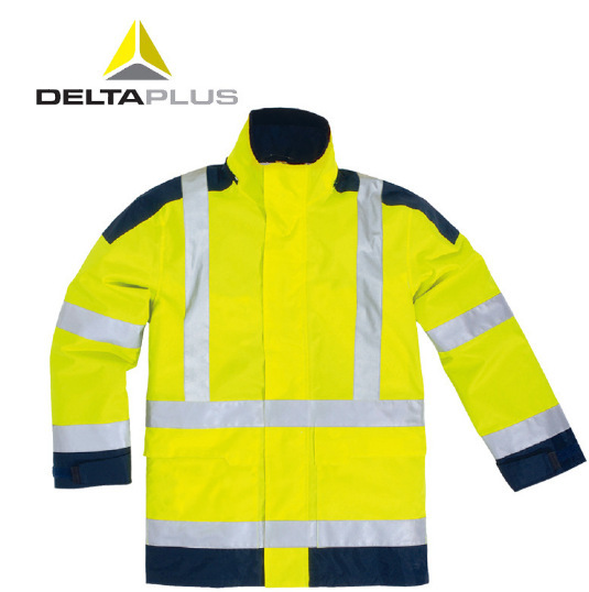 代尔塔 404011 PU涂层涤纶荧光服防寒防 安全服交通服装防冻保暖