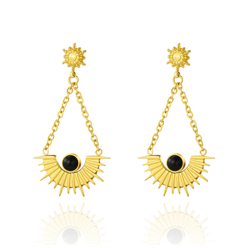 Oferta especial experiencia europea y americana joyería de acero titanio vacío galvanoplastia no decoloración no alérgica joyería pendientes collar fábrica al por mayor