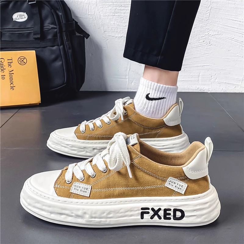 Canvas Men's Shoes, Summer Breathable Casual Low-Top Flat Shoes, Student Trendy Versatile Sports Design Niche Cloth Shoes