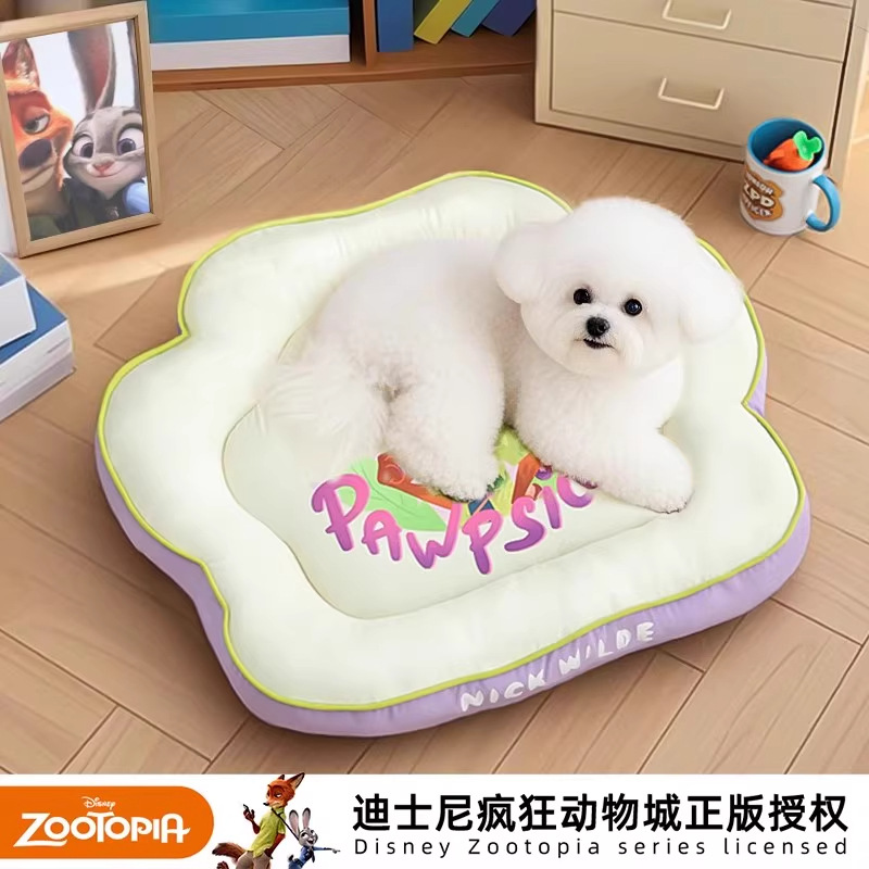 Disney Crazy Animal City Nick Four Seasons Cama universal para perros pequeños y medianos Perros de verano Cojín fresco para perros