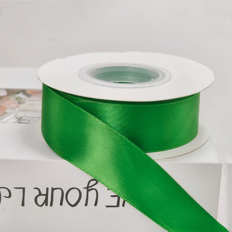 Cinta de pastel de 2,5 cm cinta de decoración de boda al por mayor rosa hecha a mano arco de bricolaje flor cinta de satén