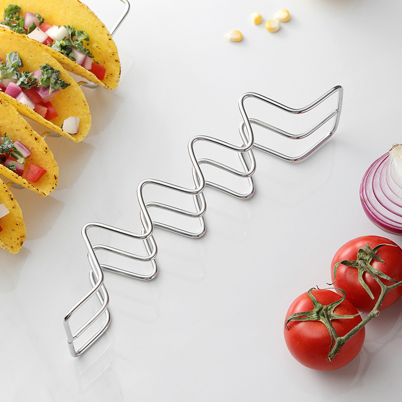 Household Kitchen Wavy Tortilla Rack Stainless Steel Mexican Tortilla Rack W-Shaped Multi-Layer Cold Drying Pancake Rack Household Kitchen Wavy Tortilla Rack Stainless Steel Mexican Tortilla Rack W-Shaped Multi-Layer Cold Drying Pancake Rack