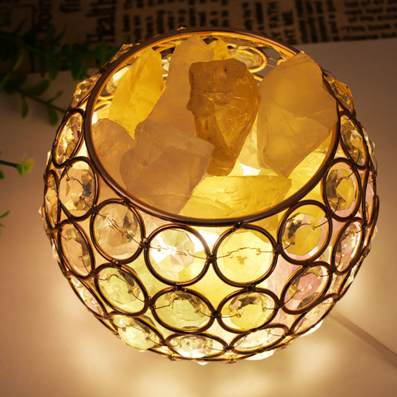 Salt lamp Himalayan salt lamp Creative Rubik's Cube Salt lamp Glass…