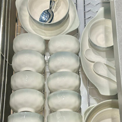 食器セットライト高級グラデーション家庭用2025新しいセラミックボウル、プレート、箸、新築祝い釉下カラープレート、ボウル、食器