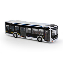 1：42咔尔新能源客车仿真合金巴士模型声光惯性儿童玩具摆件批发