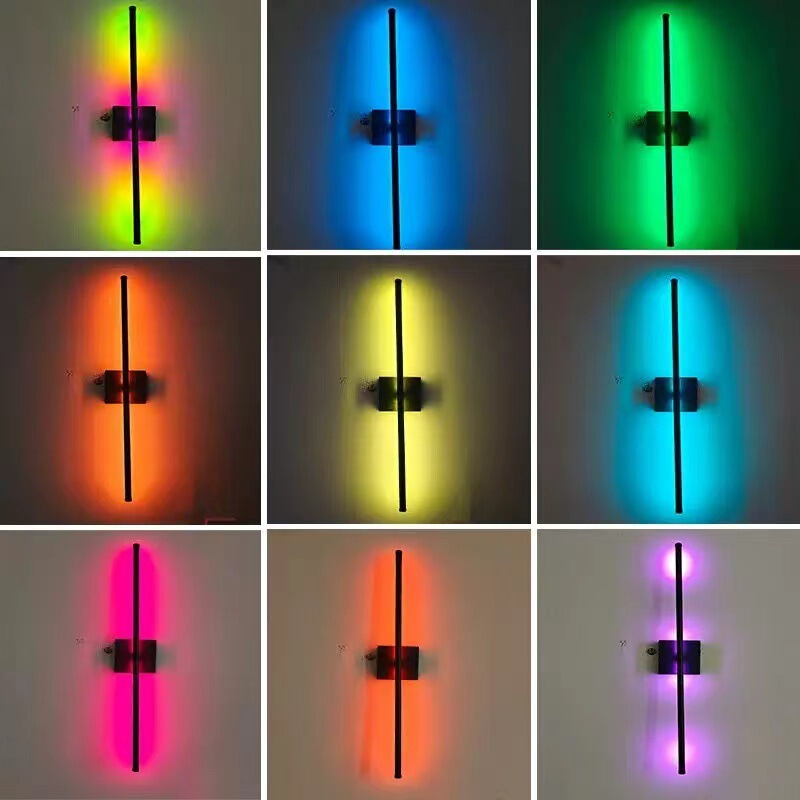 Cross-border rechargeable wall lamp battery-powered magnetic absorption wiring-free bedroom bedside nightlight living room RGB atmosphere lamp