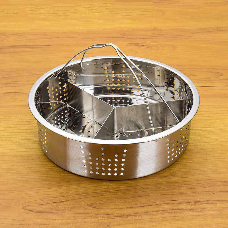 304ステンレス蒸し器炊飯器蒸し器368クォート圧力鍋パーマ防止蒸し器多機能果物洗浄かご|undefined