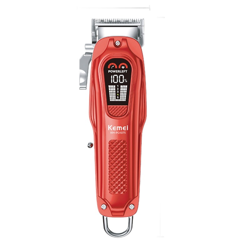 Corte de pelo eléctrico Kemei corte de pelo eléctrico metal recargable cabeza de corte de aceite pantalla digital corte de pelo eléctrico transfronterizo KM-PG1075