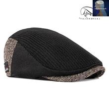 Winter beret men’s knitted hat vintage c