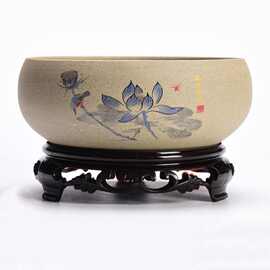 水仙花盆大口径拼盘创意陶瓷圆形无孔水培铜钱草绿萝荷花碗莲盆缸