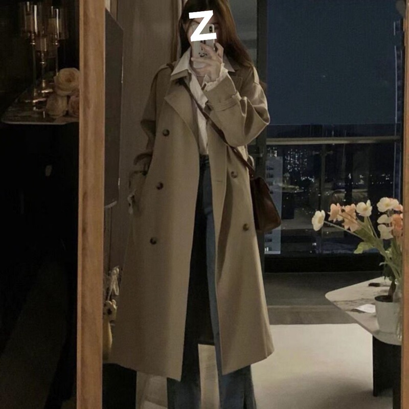 高级感风衣外套女2025春秋装新款卡其色英伦风小个子显高显瘦大衣|undefined