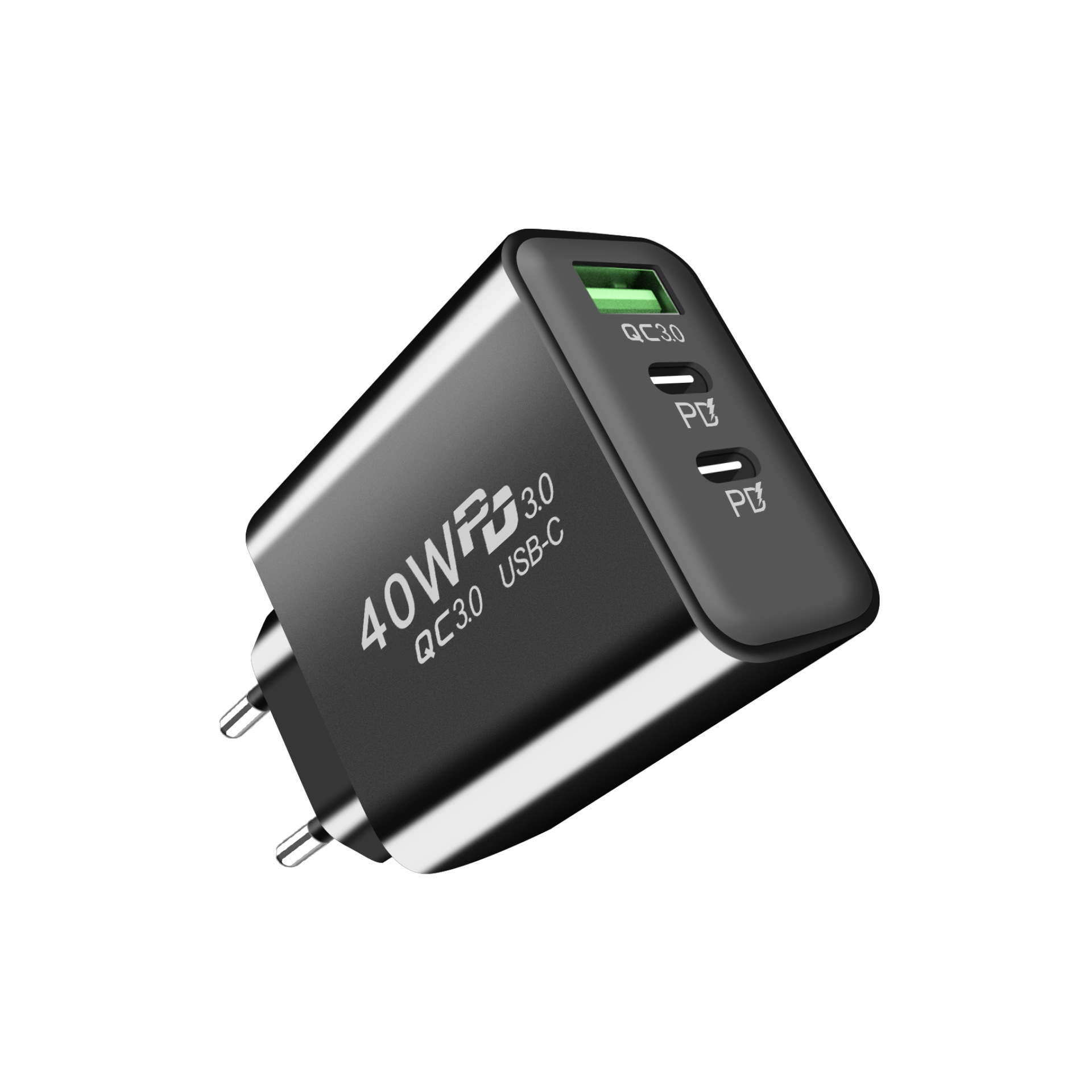 El modelo privado dual 2.4A del PD + 1USB para Apple/el cargador TYPE-C 12W del teléfono móvil de Android ayuna cargador de viaje de la carga