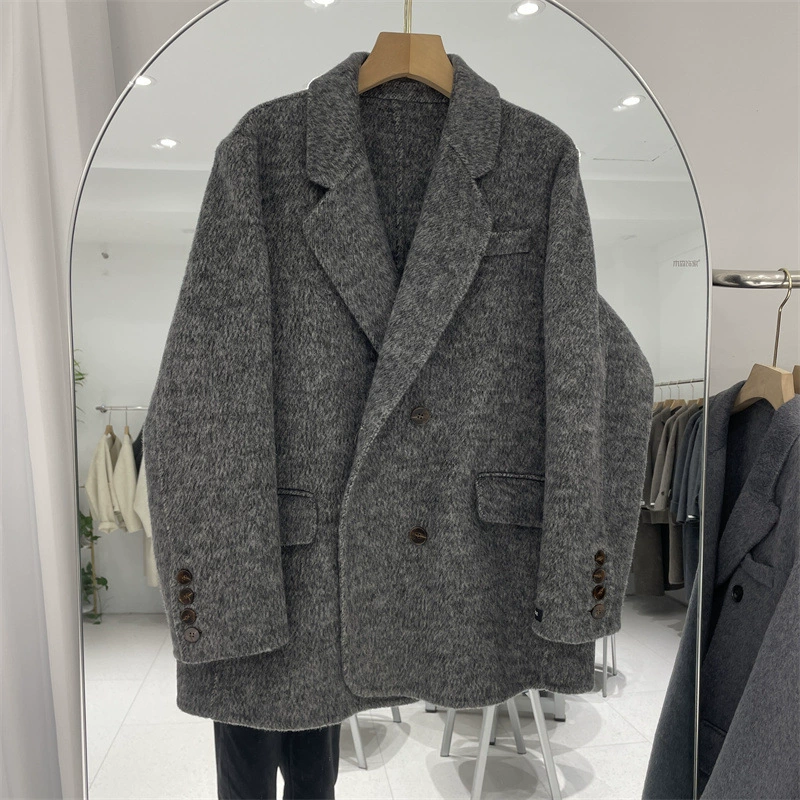 Двустороннее шерстяное пальто, зимний классический костюм, стиль Chanel