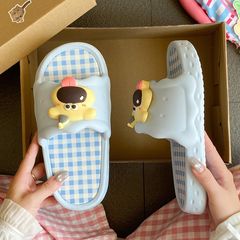 可拆卸夏季居家EVA软底卡通时尚可爱狗拖鞋女学生宿舍外穿一字拖