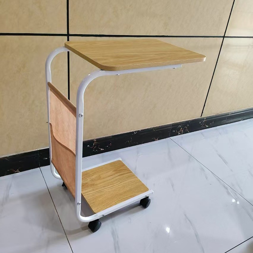 Mesa de cabecera móvil transfronteriza mesa de té doméstica moderna y simple estante de almacenamiento de dormitorio mesa de computadora portátil mesa de cabecera