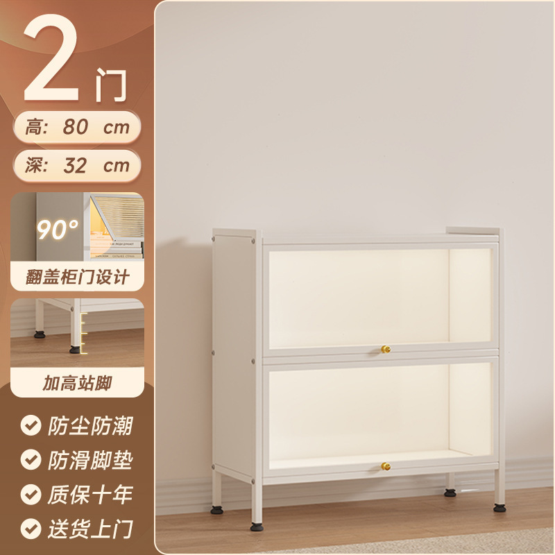 透明玻璃防尘书柜带门书架铁皮物品收纳架手办模型展示柜一体靠墙|undefined