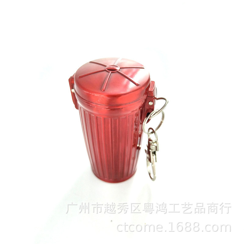 ゴミ箱ファッショナブルな金属ポケット灰皿キーホルダー付き屋外吊り下げ灰皿ポータブル小型灰皿|undefined