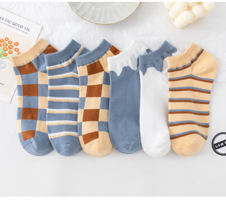 Blue Socks Women's Socks Sports Socks Summer Thin Striped Socks display picture 1