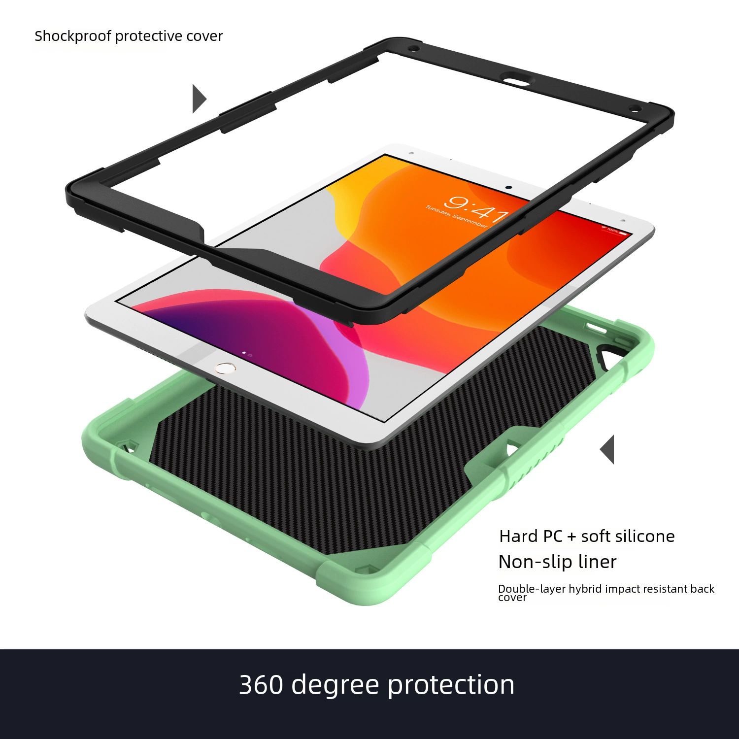 Apple, shockproof silicone protective case, fall protection