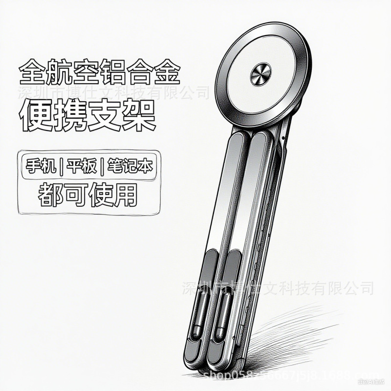 变形金刚铝合金笔记本电脑支架桌面折叠平板托架升降磁吸手机支架|undefined