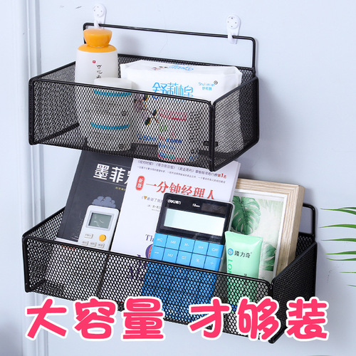 Hanging shelf for wall, bed headboard, bathroom, storage rack for dormitory, no drilling required