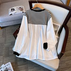 Bust 160 150 large size women's clothing spring new product fat mm plus fat plus loose sweatshirt T-shirt 300 catties 8011