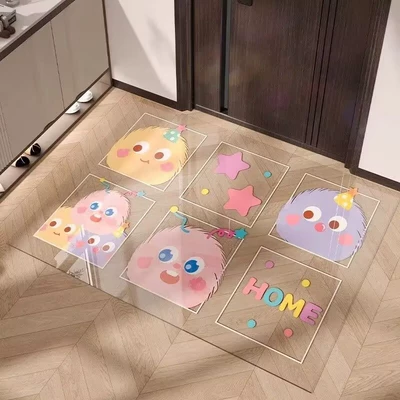 Avtomobil döşəmə paspasları | Home Entrance and Main Door - dopamine-hair-ball-grid-soft-glass-floor-mat-6090cm