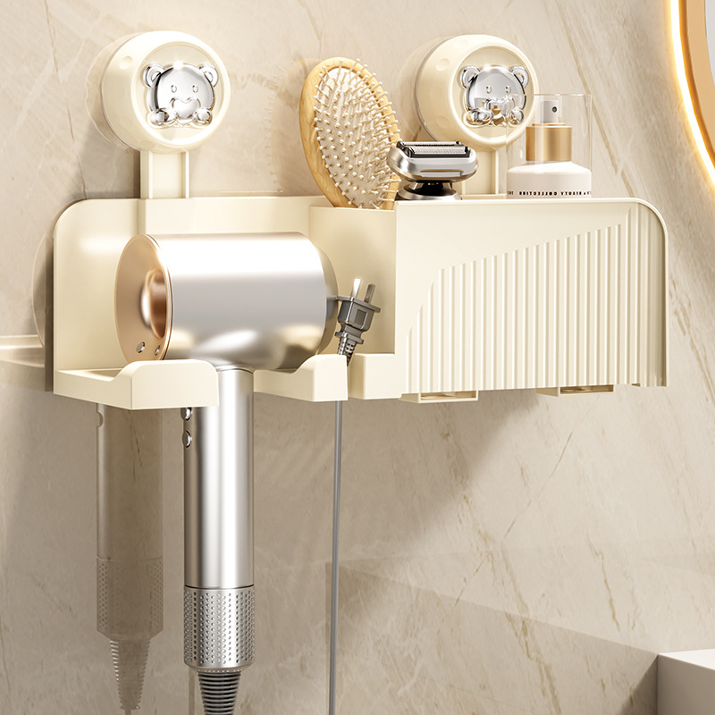 욕실 빨판 송풍기 랙 욕실 보관 랙 가정용 벽 매달려 게으른 저장 브래킷 벽 보관 랙