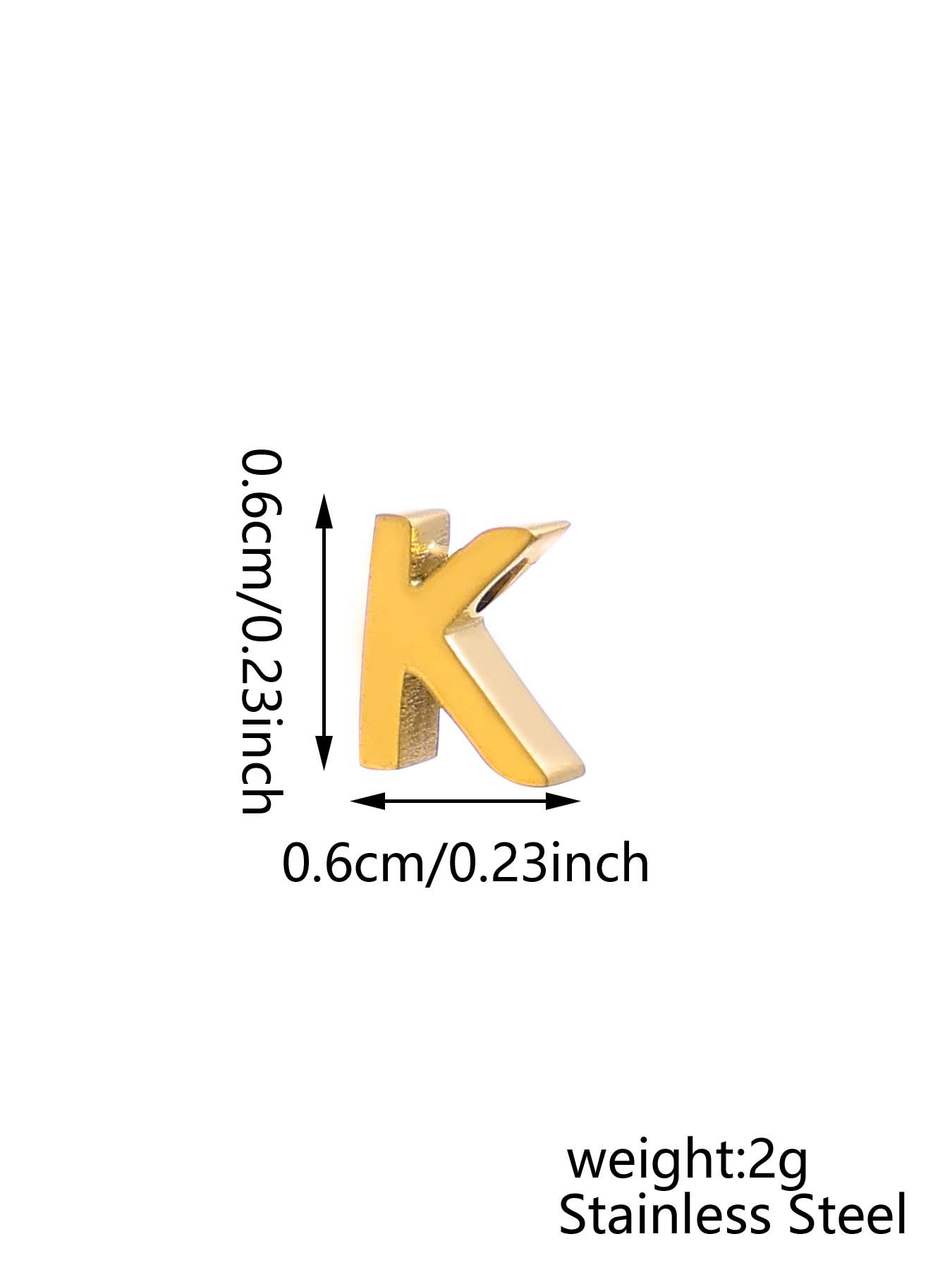 1 Piece 304 Stainless Steel Letter Word Pendant DIY Jewelry Accessories display picture 12