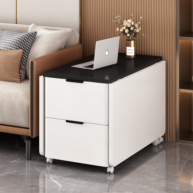 Household Side Table Multi-Functional Removable Folding Coffee Table Small Apartment Living Room Sofa Side Cabinet Storage Dining Table
