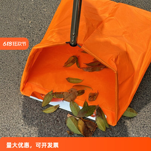 Large Sanitation Cloth Bag, Thickeneded Windproof Bag, Sanitation Worker Dustpan, Garbage Bucket, Stainless Steel Rod Dustpan, Garbage Shovel