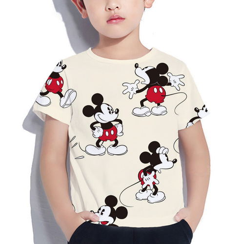 New foreign trade dishi printed tops for boys—casual, breathable short-sleeved children’s clothing—dropshipping available, direct from manufacturer.