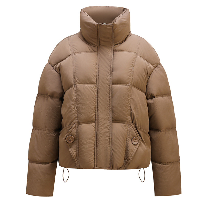 Europa pan de ropa de algodón de pluma corta ropa de algodón de mujer estilo coreano abrigo suelto de otoño y invierno chaqueta de algodón gruesa 2024 nuevo