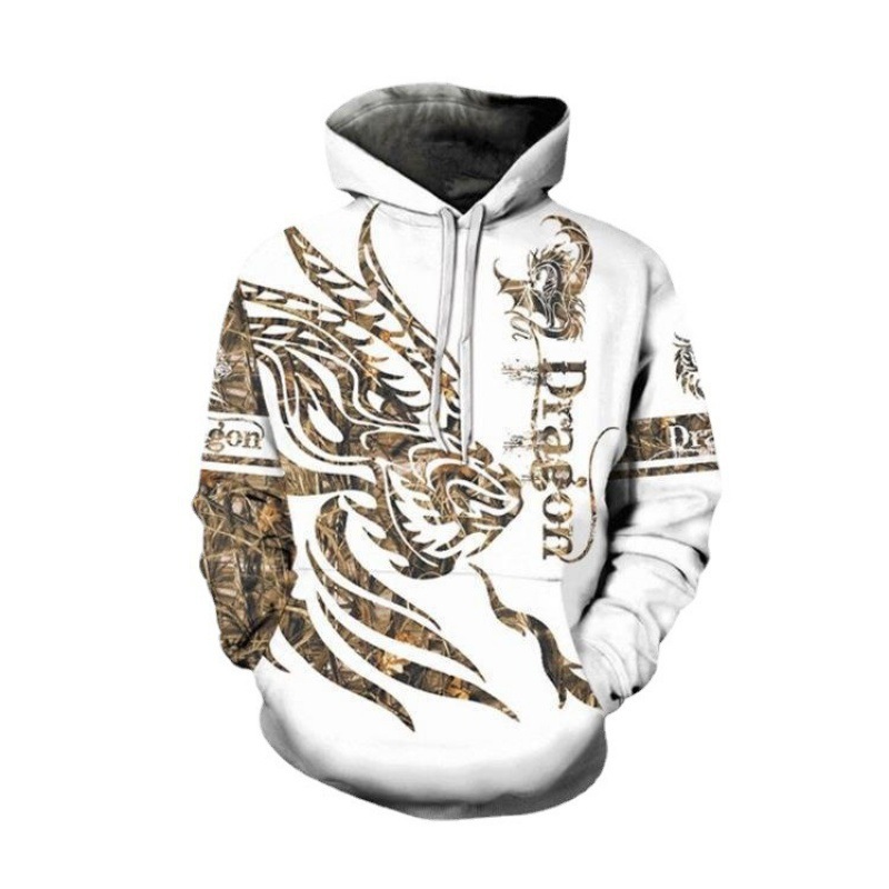 Personalidad de otoño e invierno suéter 3D transfronterizo popular para hombre con estampado de animales fresco calle vikingos serie sudadera con capucha