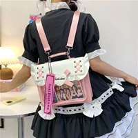 Сумка через одно плечо из натуральной кожи, сумка на поясе, японская школьная юбка для начальной школы, носится на плече