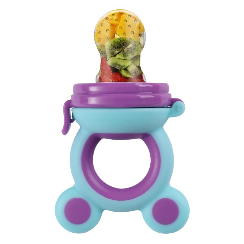 Suministros para bebés bebé silicona mordida música nutrición para bebés música de frutas y verduras bolsa de malla dispositivo de alimentación de alimentos complementarios