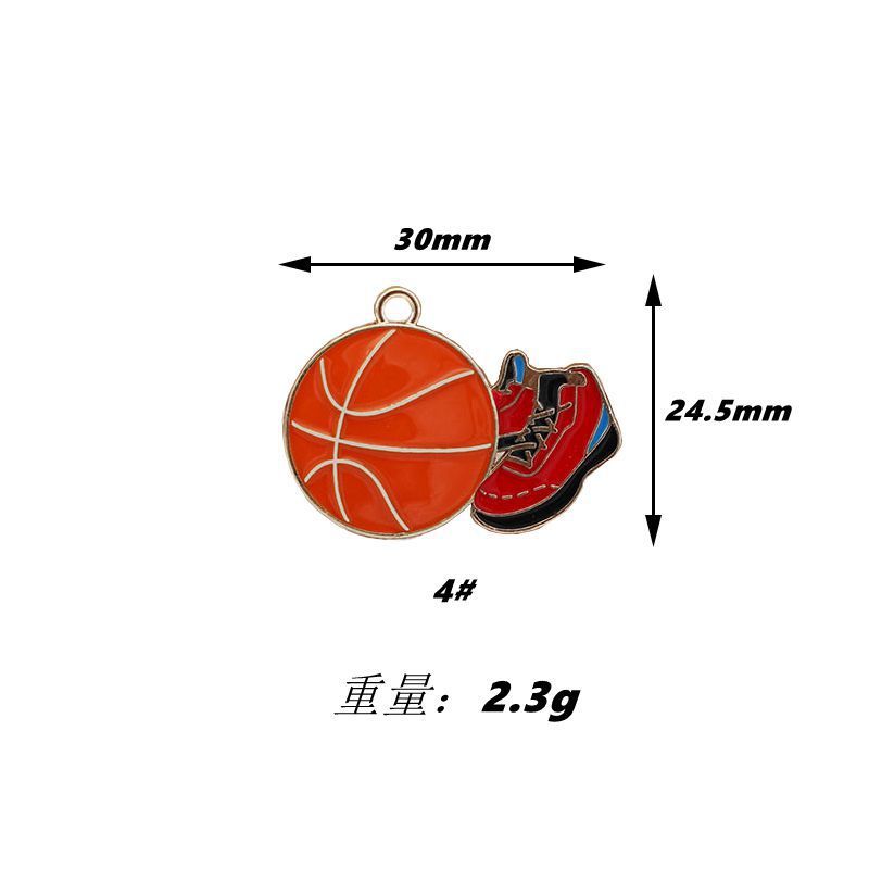 漫画スポーツシリーズ合金ジュエリーアクセサリー DIY バスケットボールサッカーラグビー野球イヤリングペンダントキーホルダー|undefined