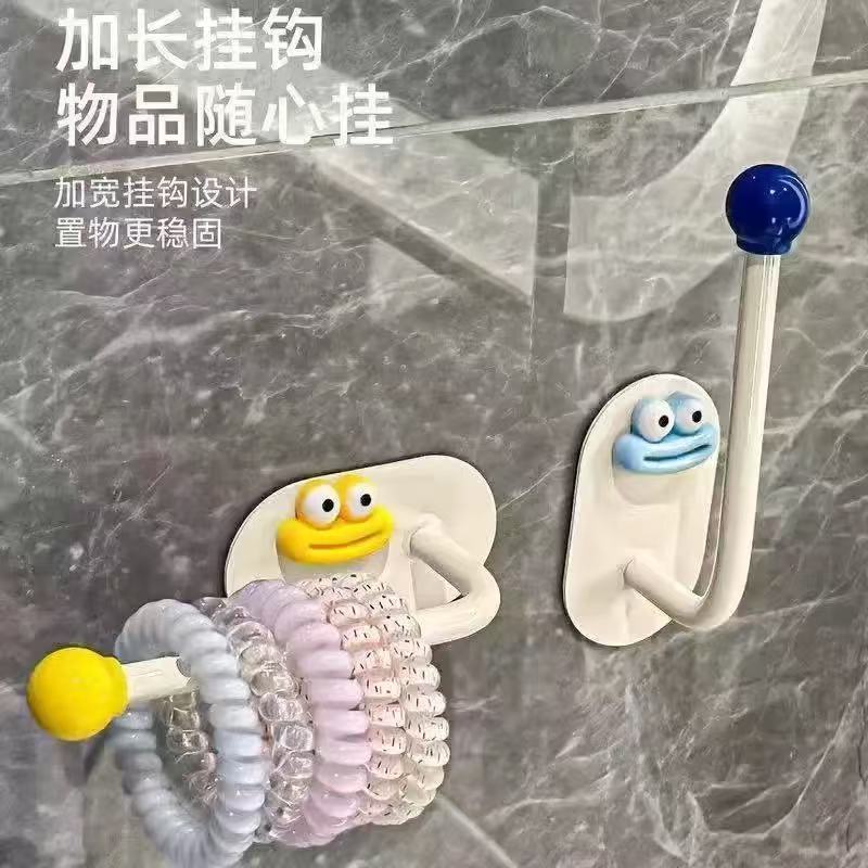 大嘴粘钩卫生间收纳架发圈发箍头绳挂钩首饰品厨房墙壁无痕置物架|undefined