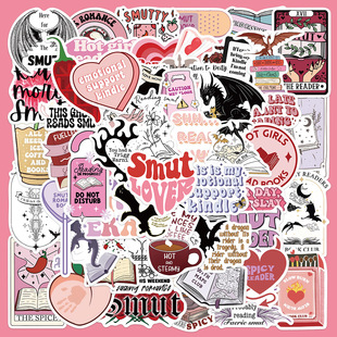52 cross-border Bookish Smutty Reading graffiti stickers computer waterproof decoration DIY stickers