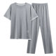 2025 New Arrival Pajamas Men's Summer Pure Cotton Short-sleeved Trousers Thin Casual Outwear Home Clothes Pure Cotton suit