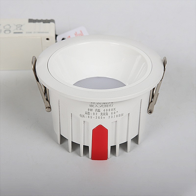 Transfronterizo empotrado downlight sala de estar luz LED antideslumbrante Luz de techo no estroboscópica Luz de lavado de pared del hotel luz no principal